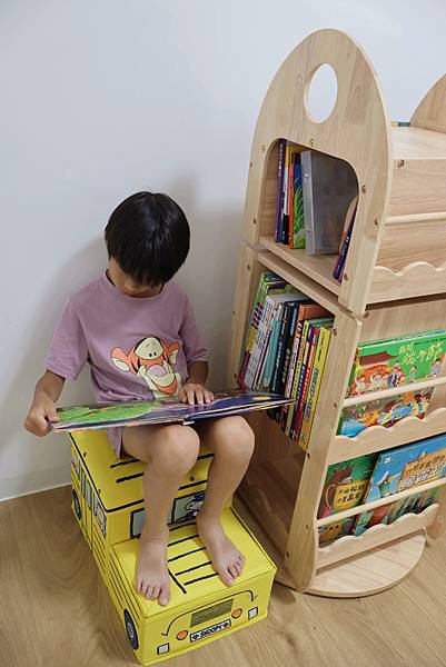 Man&Kids寵小孩兒童生活家居｜旋轉書櫃｜兒童書櫃｜育兒